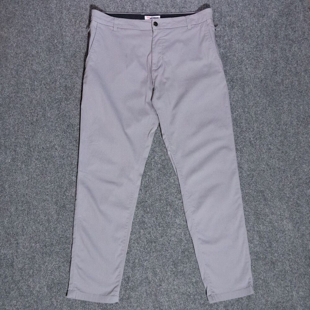 Birddogs Gray Unlined Performance Stretch Cotton Chino Pants Men's 34x29